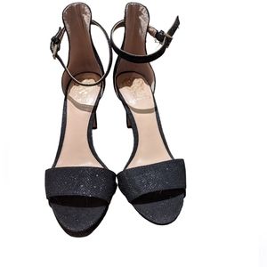 Vince Camuto Court ankle strap sandals black